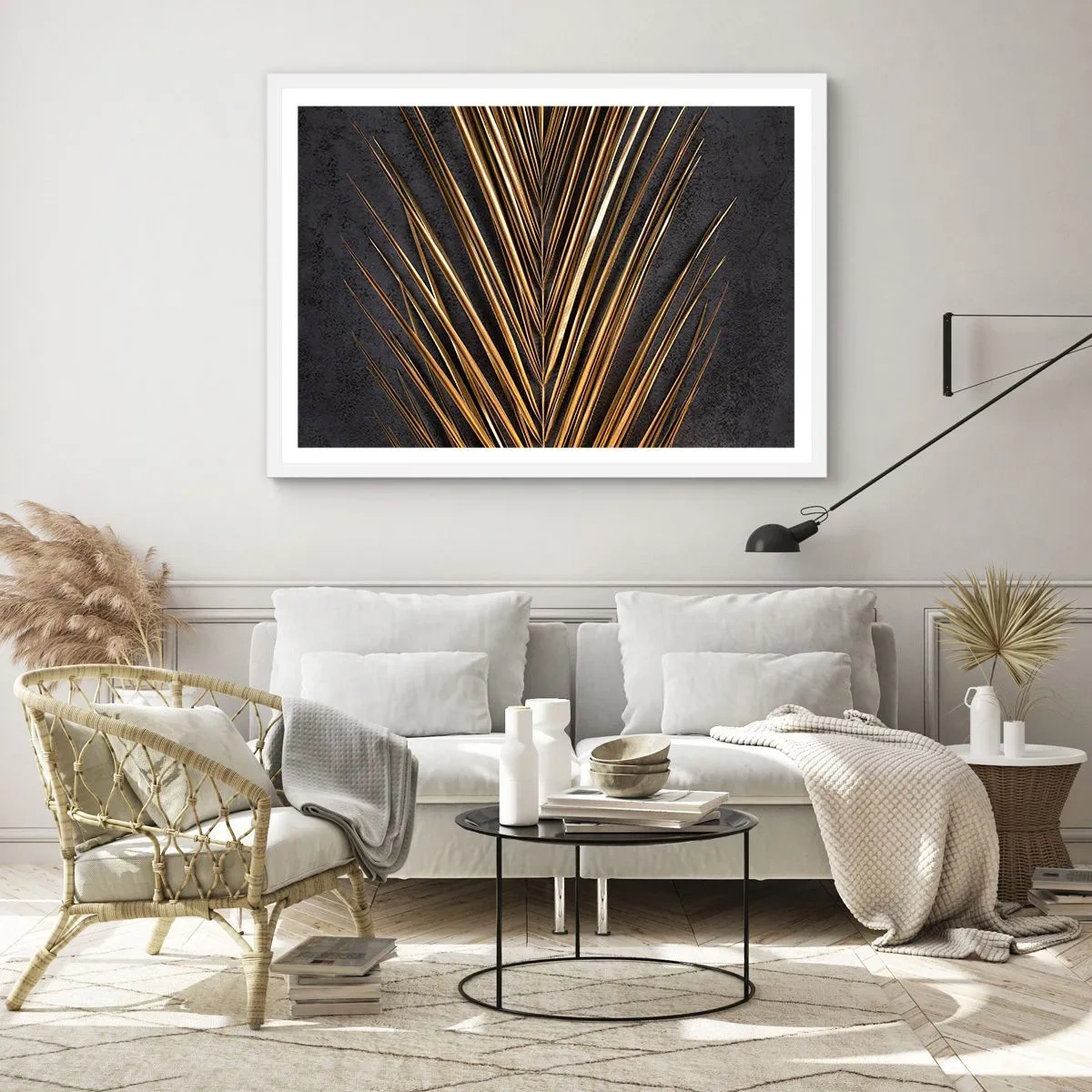 Affiche dans un cadre blanc - Poster - L'or des tropiques - 40x30 cm