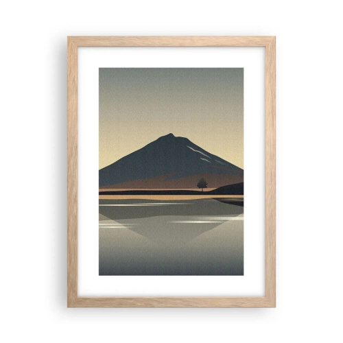 Affiche dans un chêne clair - Poster - Reflet de miroir - 30x40 cm