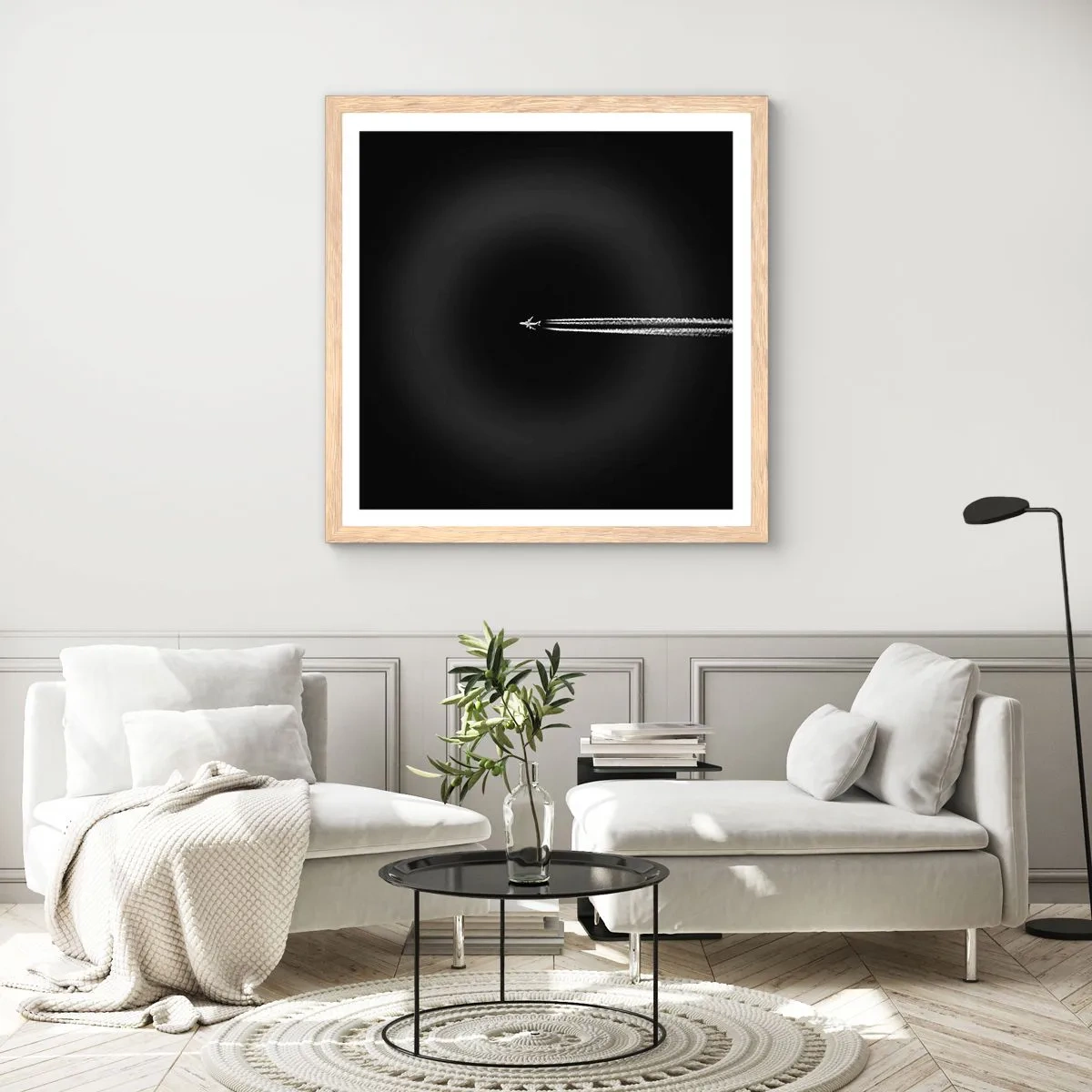 Affiche dans un chêne clair - Poster - Dans une autre dimension - 60x60 cm