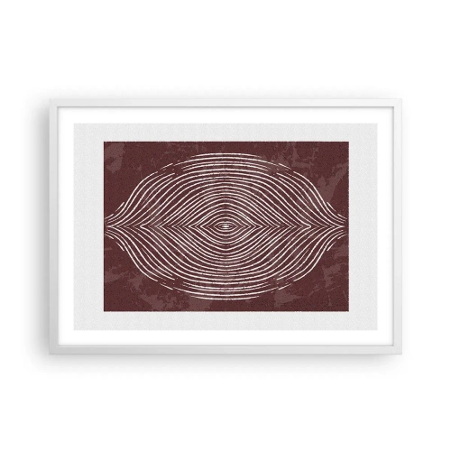 Affiche dans un cadre blanc - Poster - L'espace parle - 70x50 cm