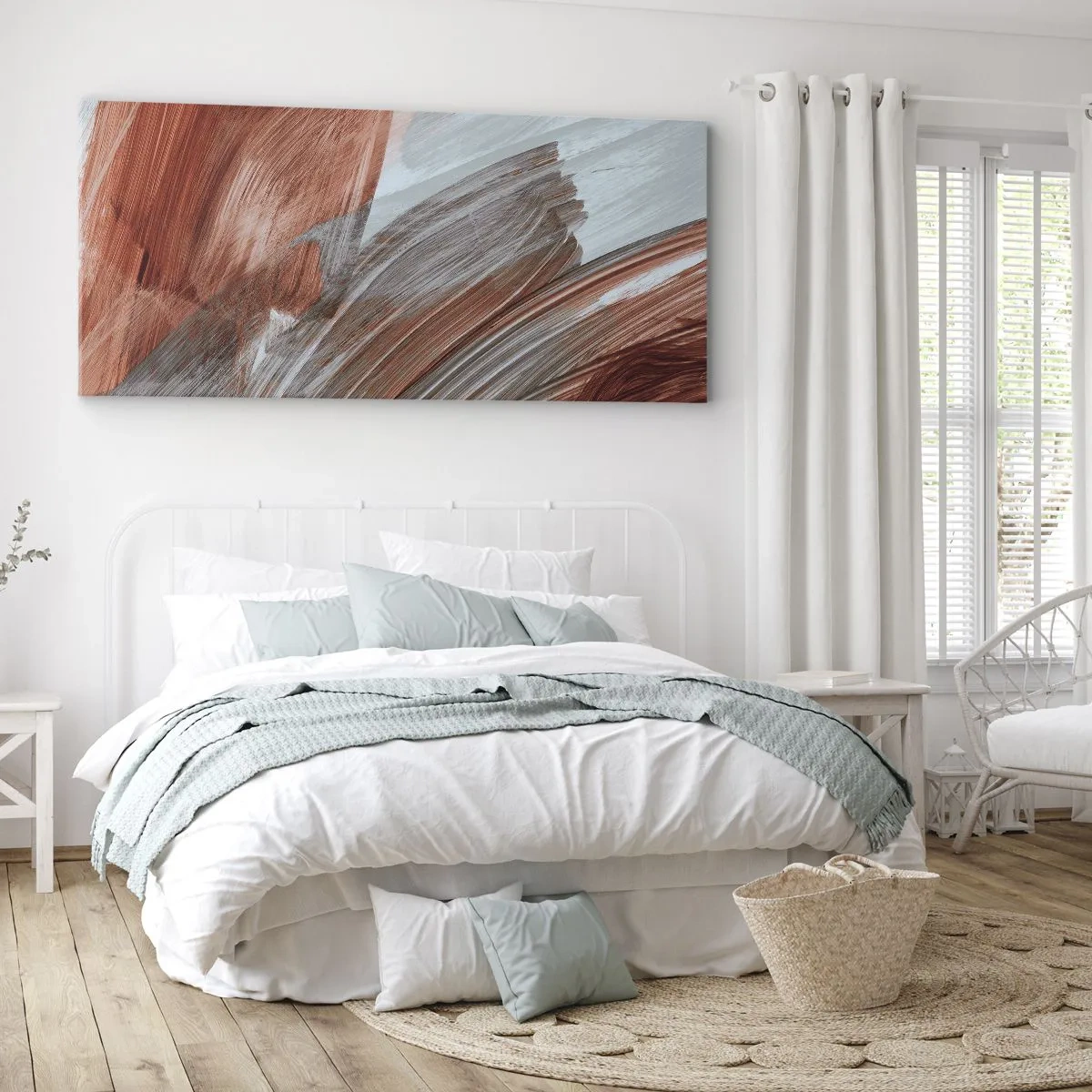 Impression sur toile - Image sur toile - Abstraction venteuse et automnale - 100x40 cm