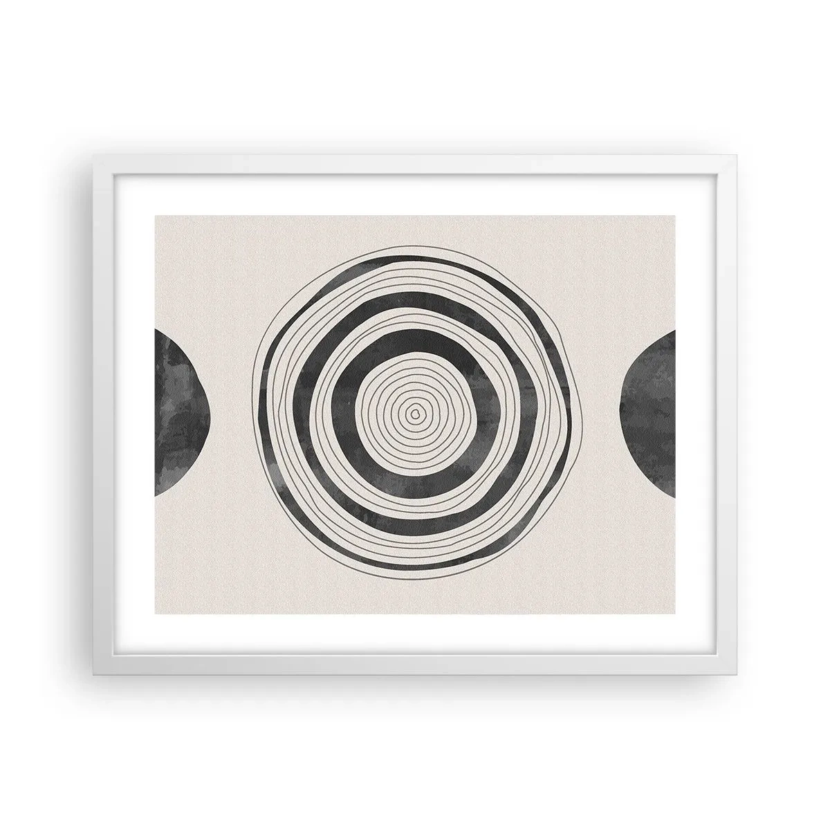 Affiche dans un cadre blanc - Poster - Ce qui est important c'est ce qu'il y a entre les deux - 50x40 cm