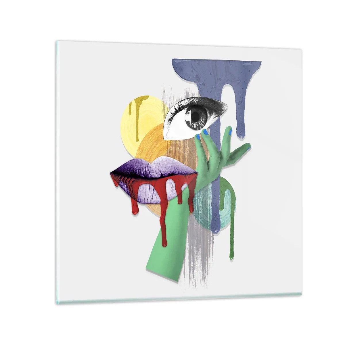 Impression sur verre - Image sur verre - Un portrait déconstruit - 50x50 cm