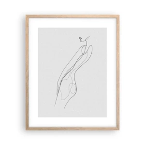 Affiche dans un chêne clair - Poster - Juste une promesse - 40x50 cm