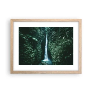 Affiche dans un chêne clair - Poster - Fontaine tropicale - 40x30 cm