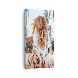 Impression sur toile - Image sur toile - Né de peluches d'herbe - 65x120 cm