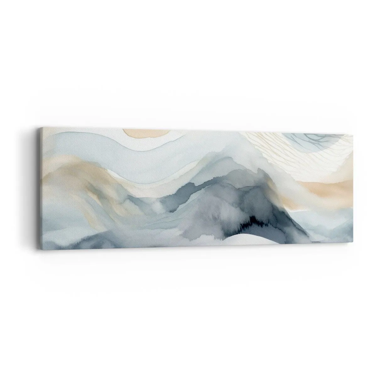 Impression sur toile - Image sur toile - Abstraction enneigée et brumeuse - 90x30 cm