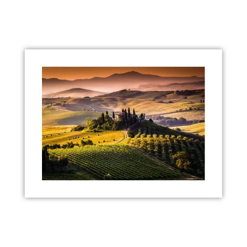 Affiche - Poster - Arcadie - le paysage toscan - 40x30 cm
