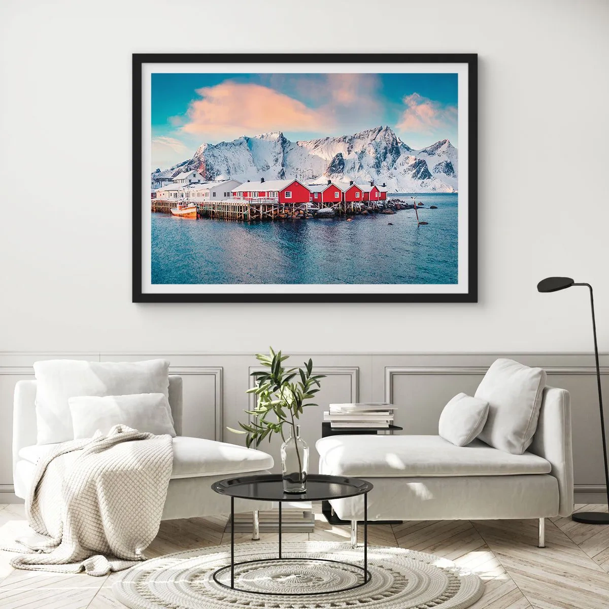 Affiche dans un cadre noir - Poster - Retraite dans le nord - 40x30 cm