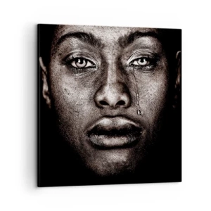 Impression sur toile - Image sur toile - Une larme - 60x60 cm