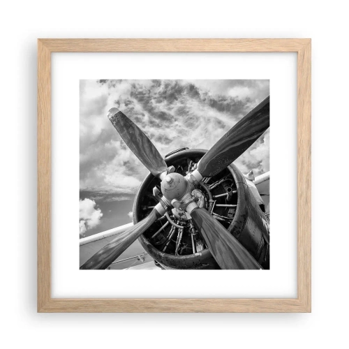 Affiche dans un chêne clair - Poster - Dompteur de ciel - 30x30 cm