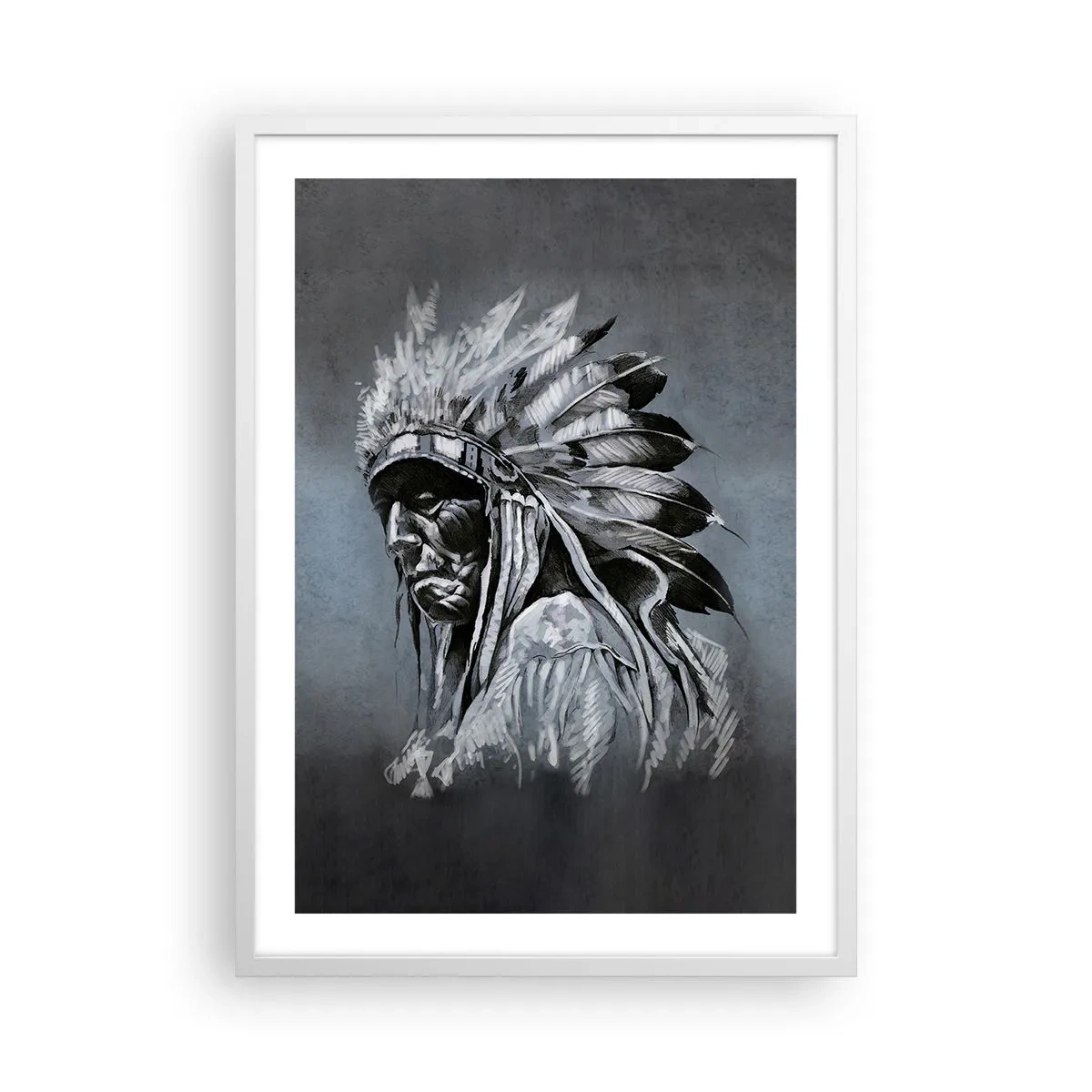 Affiche dans un cadre blanc - Poster - Retour aux sources - 50x70 cm