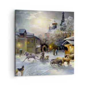 Impression sur toile - Image sur toile - La magie de l'hiver russe - 50x50 cm