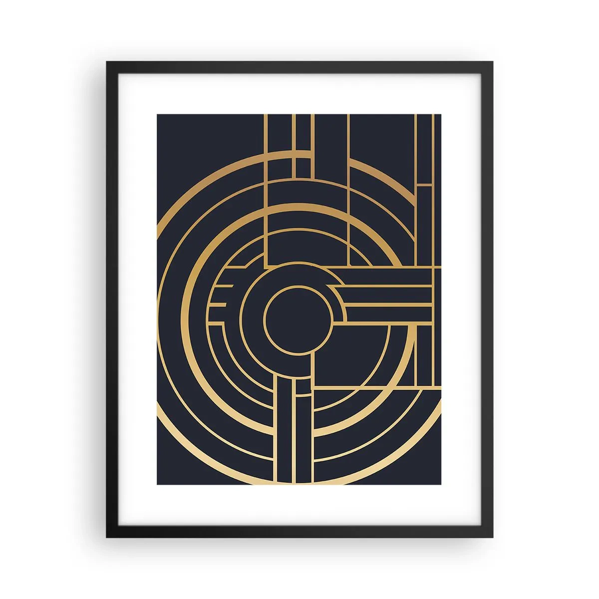 Affiche dans un cadre noir - Poster - Rotation des éléments - 40x50 cm