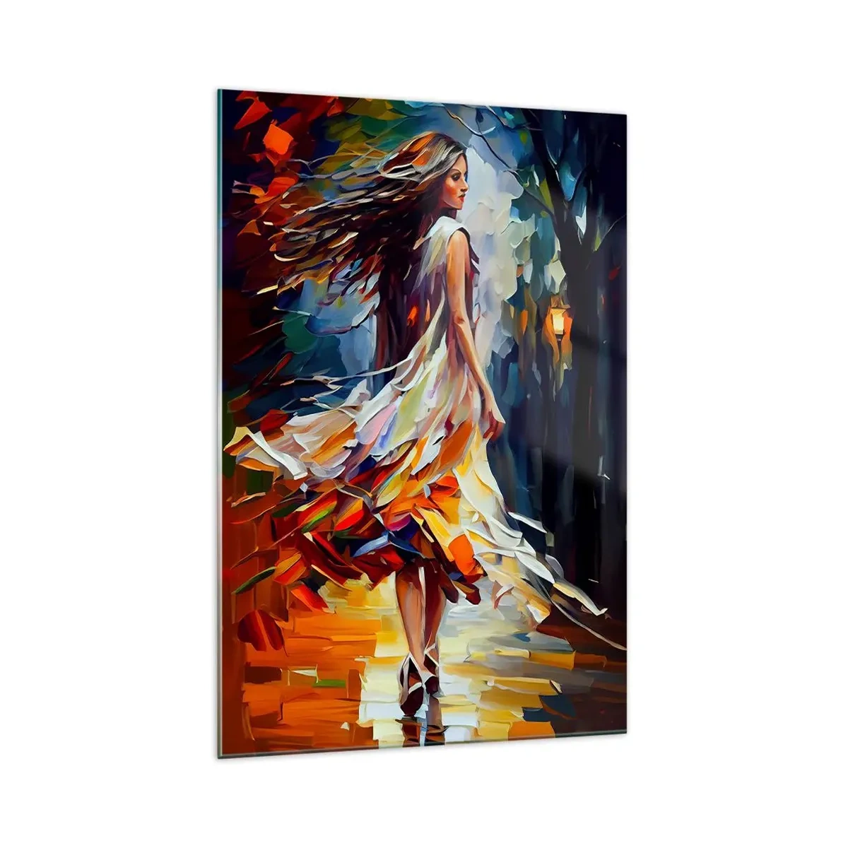 Impression sur verre - Image sur verre - La fille d'automne - 70x100 cm