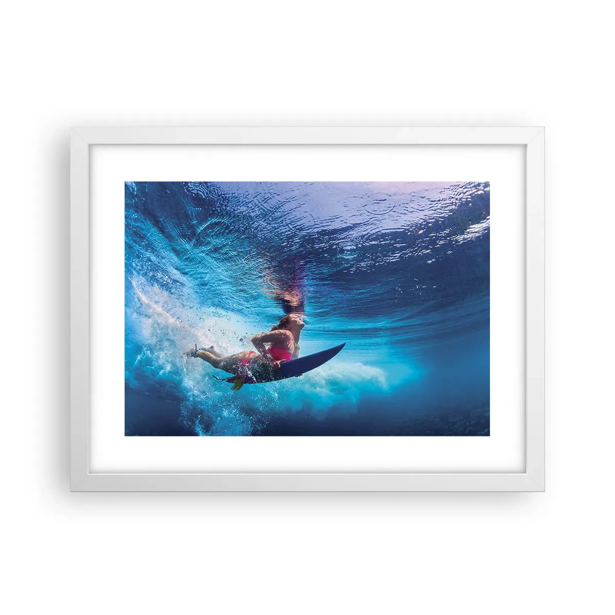 Affiche dans un cadre blanc - Poster - Joie profonde - 40x30 cm