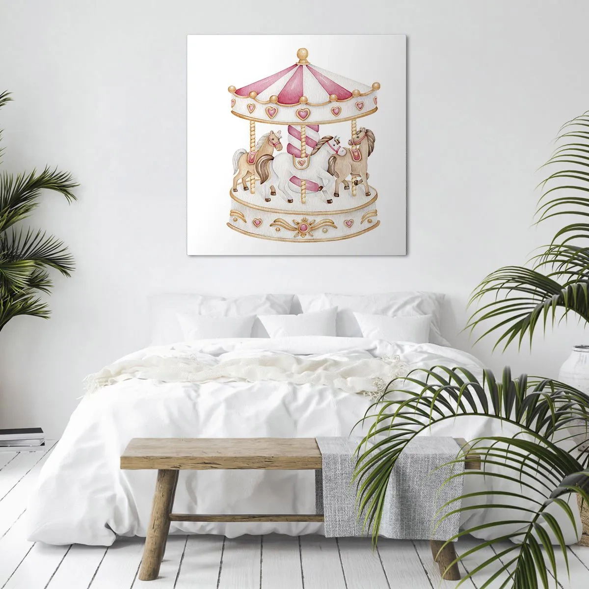 Impression sur toile - Image sur toile - Le doux monde de l'enfance - 40x40 cm