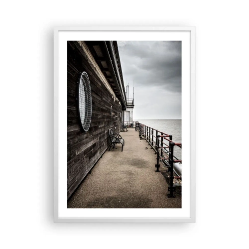 Affiche dans un cadre blanc - Poster - Le temps s'est arrêté - 50x70 cm