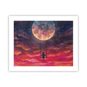 Affiche - Poster - Se balancer dans les nuages - 50x40 cm