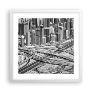 Affiche dans un cadre blanc - Poster - Dubaï - la ville impossible - 40x40 cm