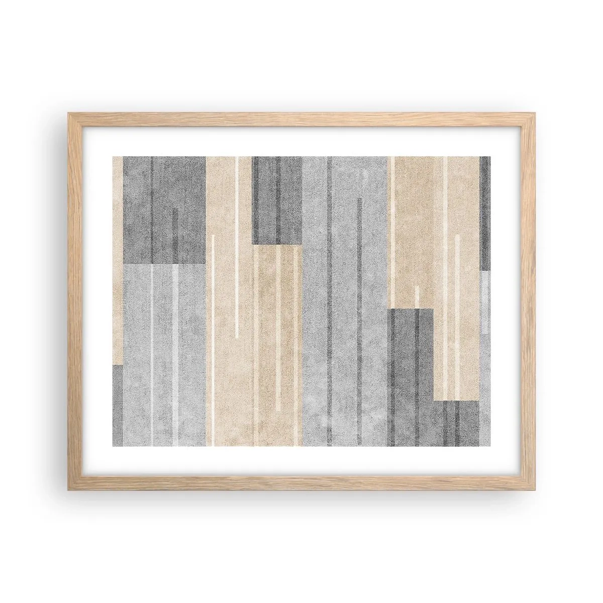 Affiche dans un chêne clair - Poster - Composition : se tenir droit - 50x40 cm