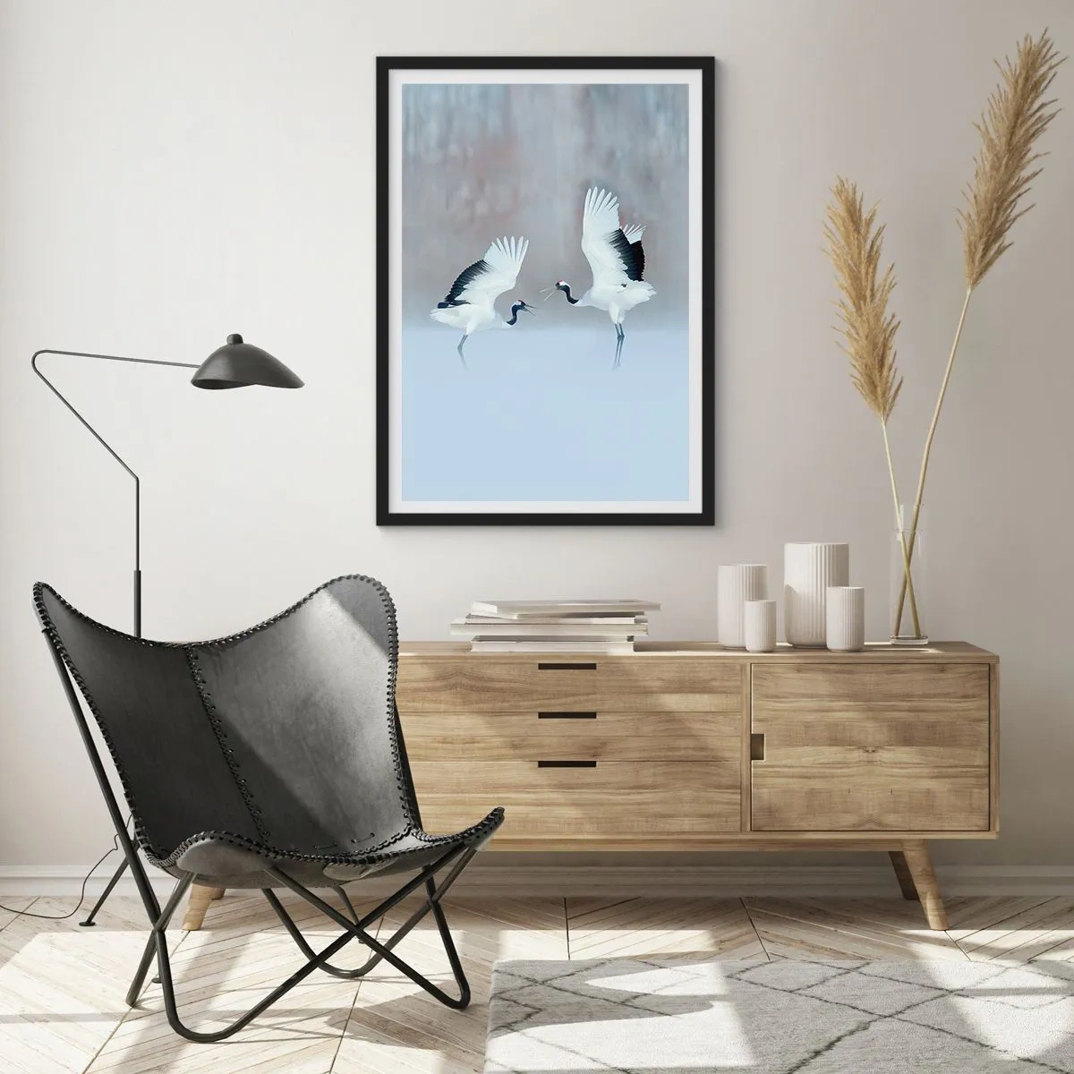 Affiche dans un cadre noir - Poster - Danse dans le brouillard - 40x50 cm