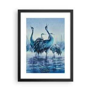 Affiche dans un cadre noir - Poster - Réunion matinale - 30x40 cm