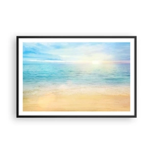 Affiche dans un cadre noir - Poster - Le grand bleu - 91x61 cm