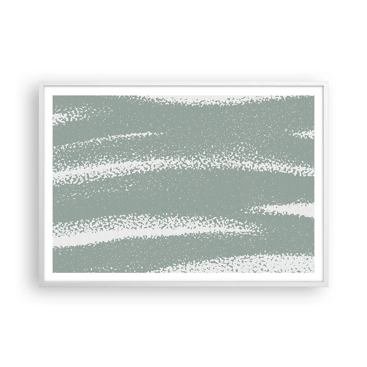 Affiche dans un cadre blanc - Poster - Abstraction dans un climat hivernal - 100x70 cm
