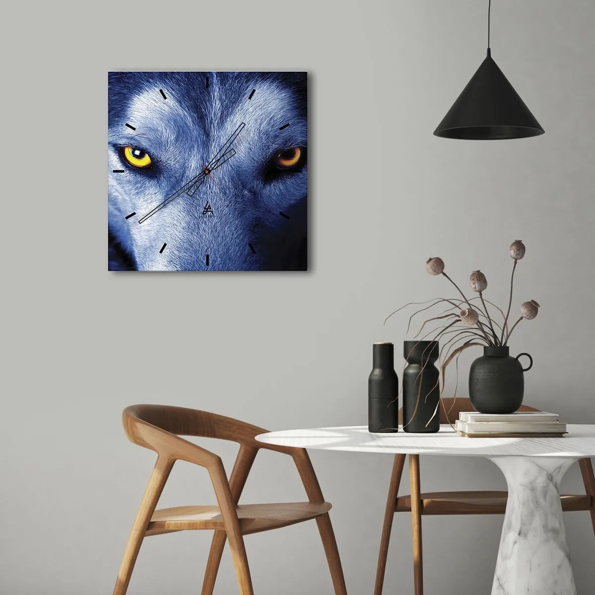 Horloge murale - Pendule murale - Regars hypnotique - 30x30 cm