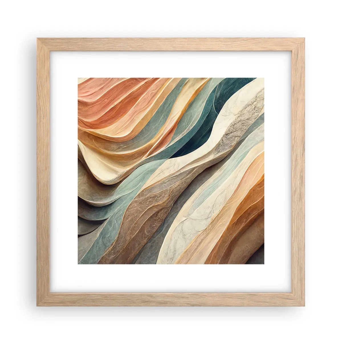 Affiche dans un chêne clair - Poster - Le moment avant le changement - 30x30 cm