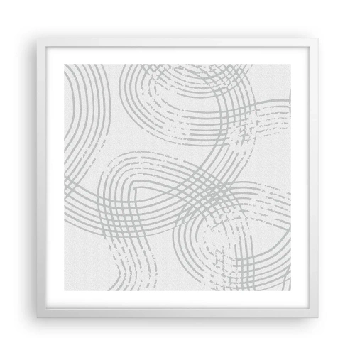 Affiche dans un cadre blanc - Poster - Il n'y a pas de chemin droit - 50x50 cm