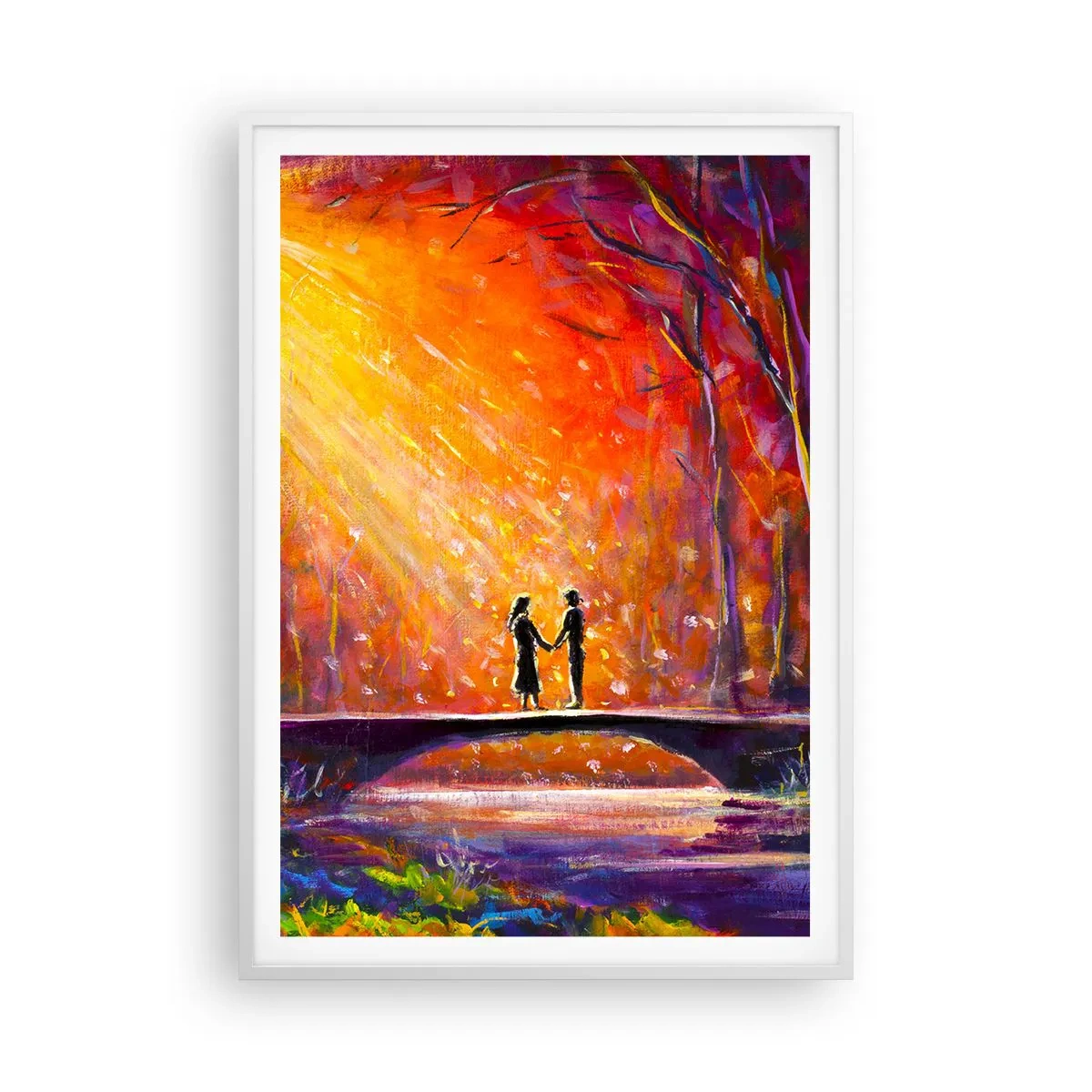 Affiche dans un cadre blanc - Poster - Le ciel les aime aussi - 70x100 cm