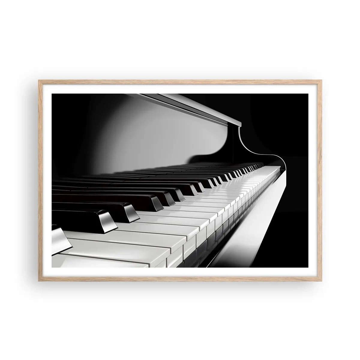 Affiche dans un chêne clair - Poster - Harmonie des formes et des couleurs - 100x70 cm