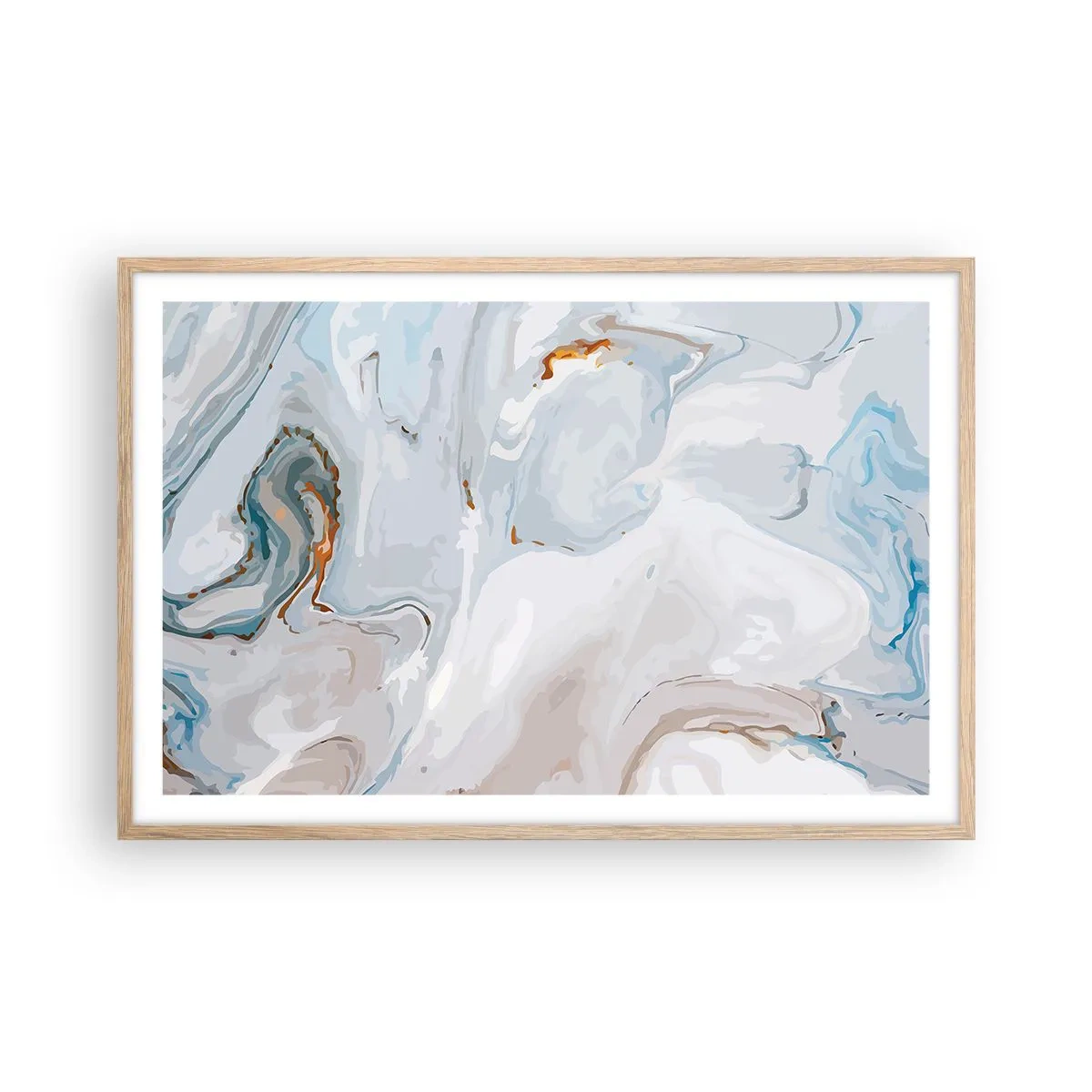 Affiche dans un chêne clair - Poster - Blanc surélevé - 91x61 cm