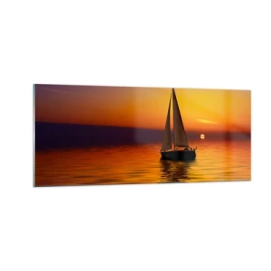 Impression sur verre - Image sur verre - Comme c'est calme au crépuscule… - 100x40 cm