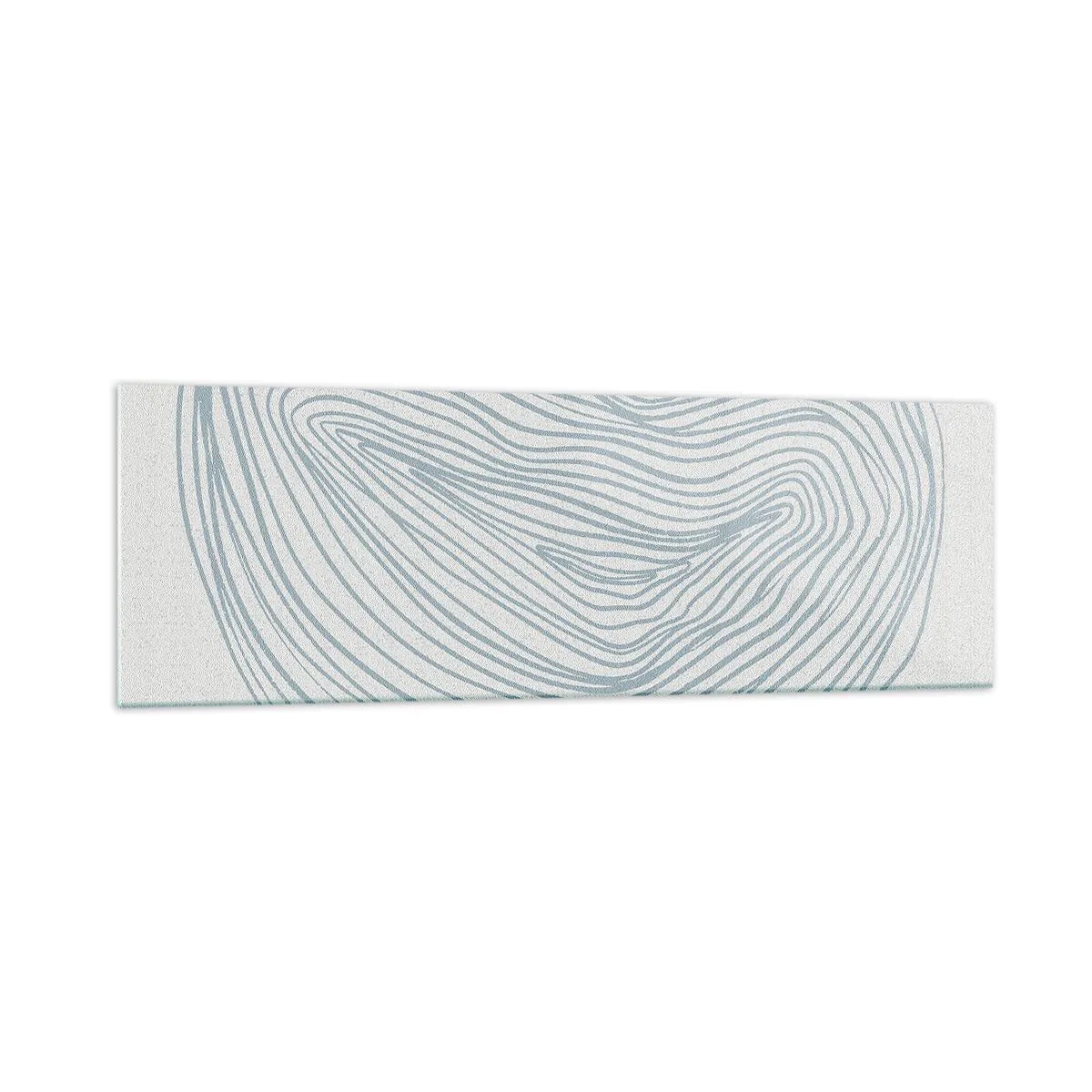 Impression sur verre - Image sur verre - Motif de vague abstrait en bleu délicat - 160x50cm - Une goutte de sourire - Décoration murale moderne pour le salon et la chambre ARTTOR