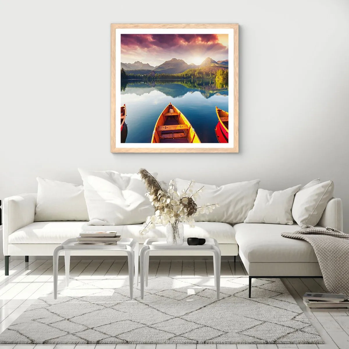 Affiche dans un chêne clair - Poster - Rien contre nature - 50x50 cm