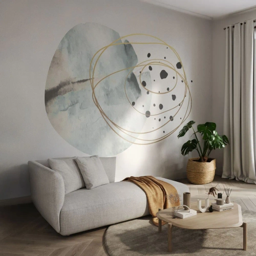 Papier Peint Photo Premium Sand - Emmêlement de l'espace - Abstraction, Morceau, Modèle moderne - 200x140 cm