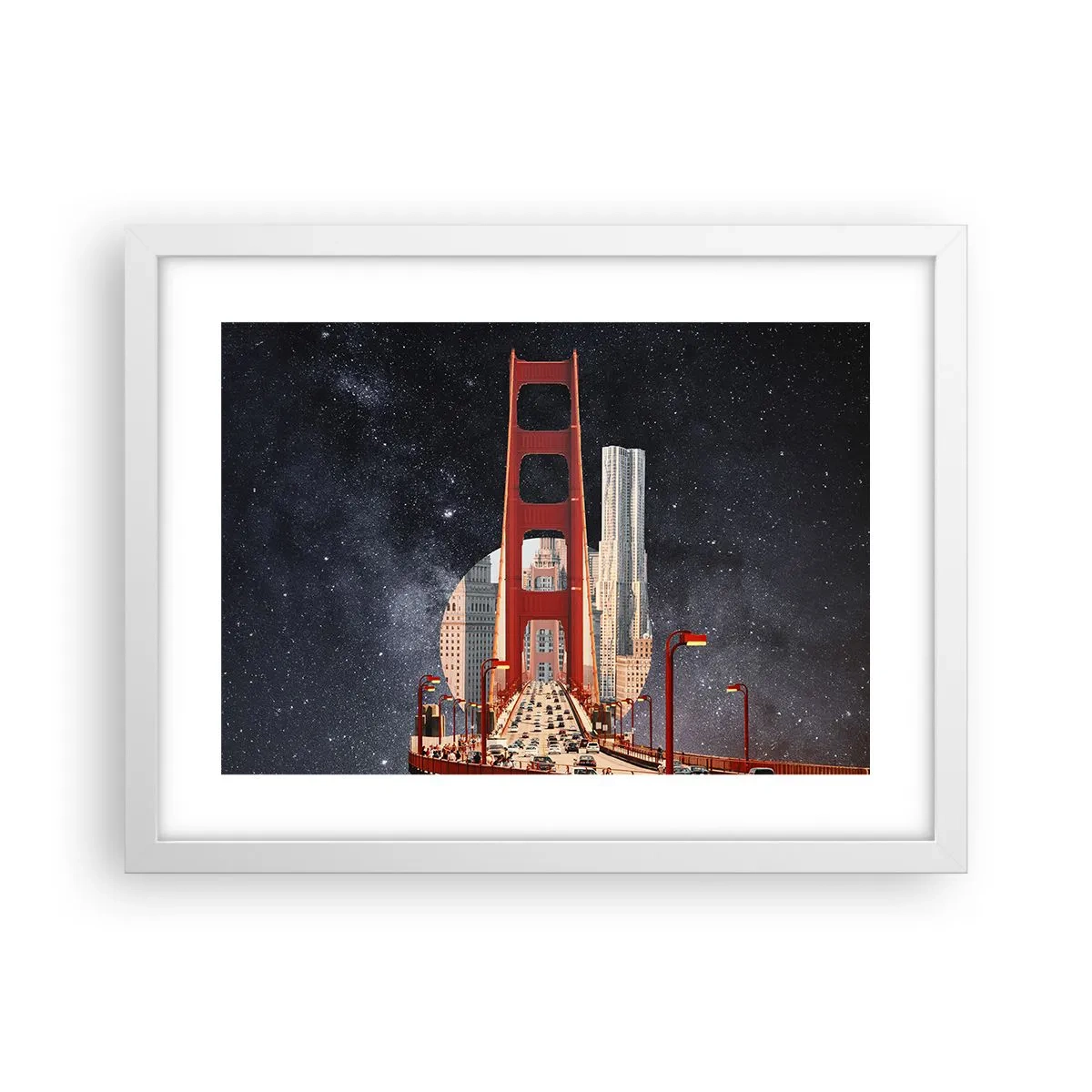 Affiche dans un cadre blanc - Poster - Toujours au centre - 40x30 cm