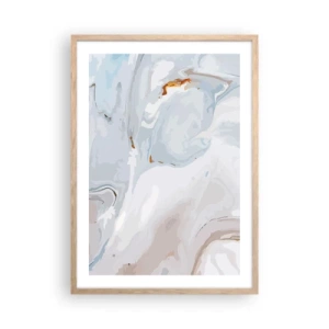 Affiche dans un chêne clair - Poster - Blanc surélevé - 50x70 cm