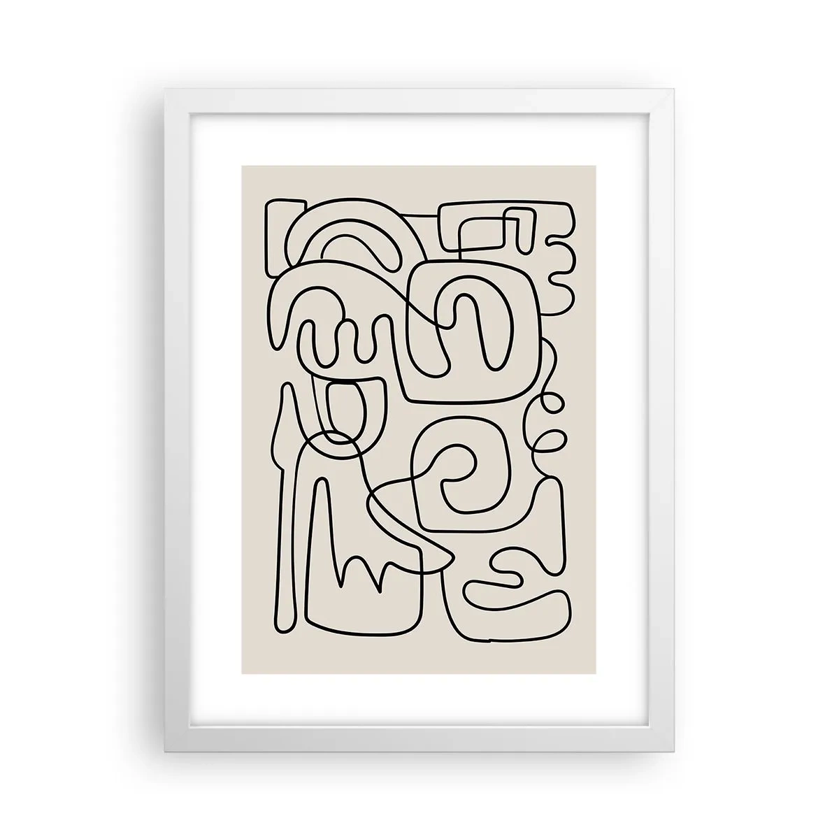 Affiche dans un cadre blanc - Poster - Suivez les indices - 30x40 cm