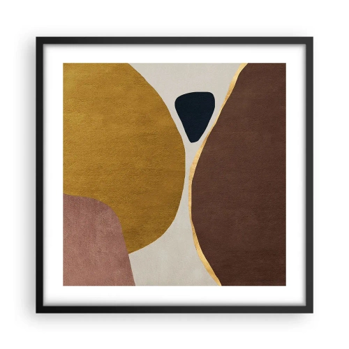 Affiche dans un cadre noir - Poster - L'abstraction – une place dans l'espace - 50x50 cm
