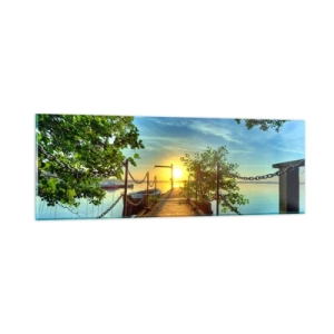 Impression sur verre - Image sur verre - L'ouest au-dessus de l'eau - 90x30 cm