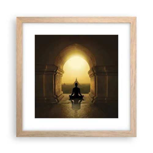 Affiche dans un chêne clair - Poster - Pleine harmonie - 30x30 cm