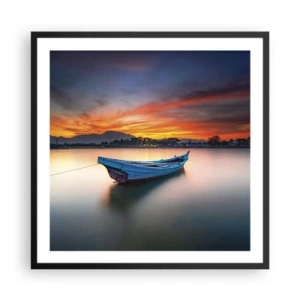 Affiche dans un cadre noir - Poster - Une bonne nuit arrive - 60x60 cm