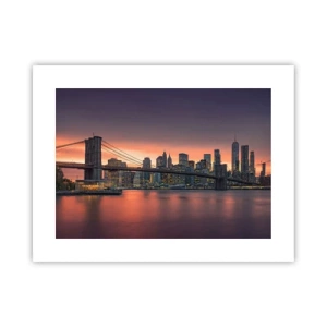 Affiche - Poster - Immergé dans le silence lilas - 40x30 cm