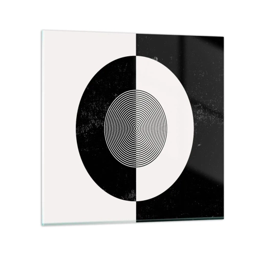 Impression sur verre - Image sur verre - Harmonie de noir et blanc - 70x70 cm