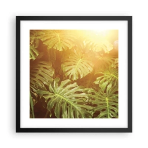Affiche dans un cadre noir - Poster - Se fondre dans la verdure - 40x40 cm