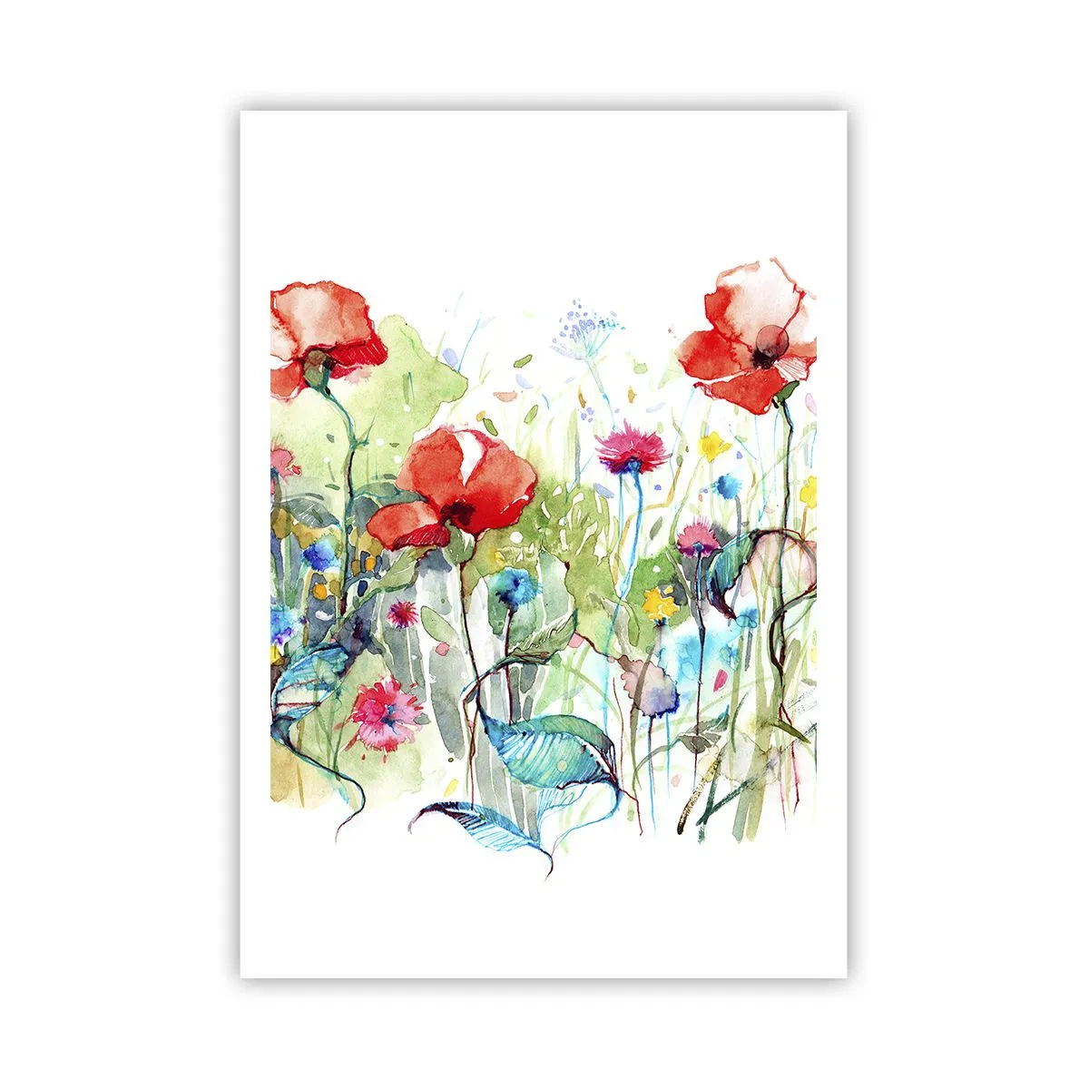 Affiche - Poster - Prairie de fleurs en mai - 70x100 cm